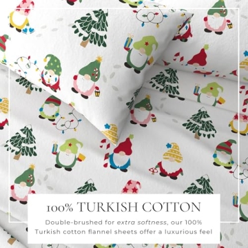 Great Bay Home Christmas Flannel Sheet Set - Cozy & Soft