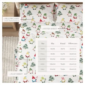 Great Bay Home Christmas Flannel Sheet Set - Cozy & Soft