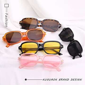 KUGUAOK Fashion Sunglasses for Women Outdoor Travel Irregular Square Sun Glasses 100% UV Protection