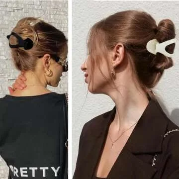 Tihebax Flat Hair Clips for Women - 5Pcs Large Alligator Barrettes and French Claw Clips for Thick or Thin Hair