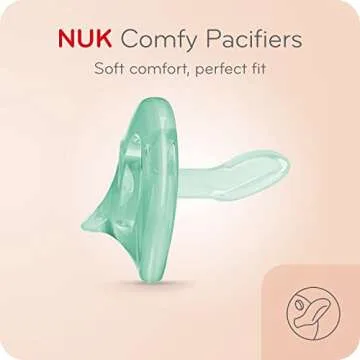 NUK Comfy Orthodontic Pacifiers, 0-6 Months, 3 Count (Pack of 1)