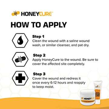 HoneyCure, Natural Veterinary Ointment for Wound Care, Manuka Honey, for Dogs, Cats, & Horses, 1oz. Tube