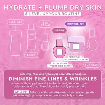 Glow Recipe Plum Plump Hyaluronic Acid Face Cream (50 ml) + Facial Serum (30 ml) - Dewy Glow Hydrating Skin Moisturizer to Plump, Balance & Brighten Skin