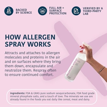 Allergy Asthma Clean Allergen Spray for Pets Dust Air Surface