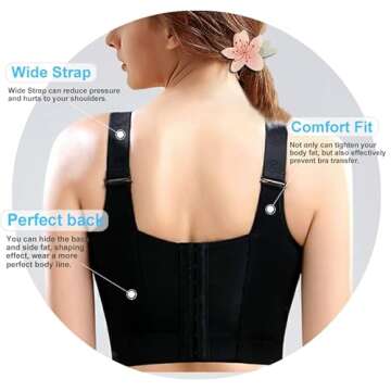 Runilut Women's Push Up Bra,Full-Coverage Underwire Bra,Hide Back Fat Deep Cup Bra,Smoothing T-Shirt...