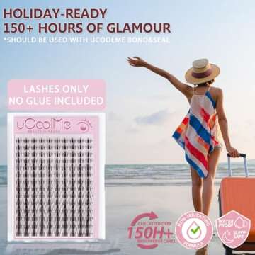 Fairy Lash Clusters 8-18mm Manga Eyelash Clusters C Curl - WideSpan DIY Eyelash Extensions Wet-Look Spiky Anime Lashes Individual Fake Eyelashes Clusters with 0.05mm Ultra-Thin Invisible Lash Band