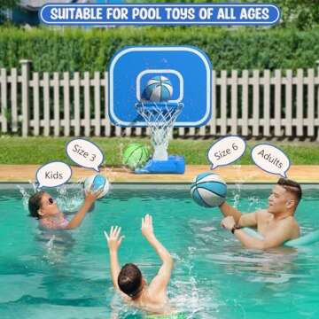 Adjustable Pool Basketball Hoop - Perfect for All Ages