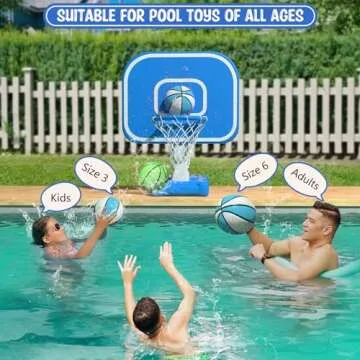 Adjustable Pool Basketball Hoop - Perfect for All Ages