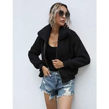 Stylish AKEWEI Fleece Coat for Winter Comfort and Style