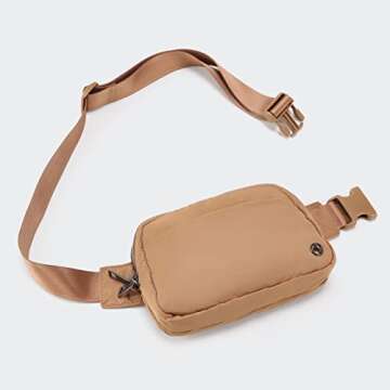 Pander Everywhere Belt Bag for Women - 5 Practical Pockets in Caramel Burnt