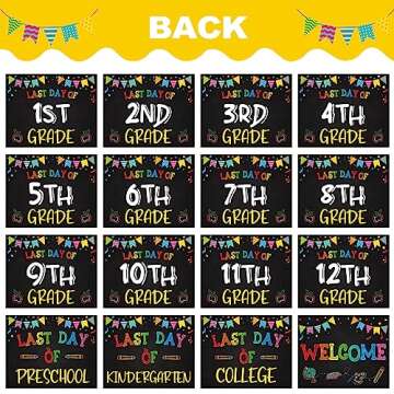 PETCEE First Day of School Sign for Kids - Durable & Reusable