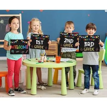 PETCEE First Day of School Sign for Kids - Durable & Reusable