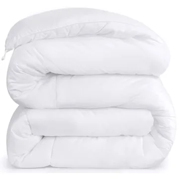 Utopia Bedding Comforters Queen Size, All Season Duvet Insert, Down Alternative Box Stitched Bed Comforter with Corner Tabs, Machine Washable (White)