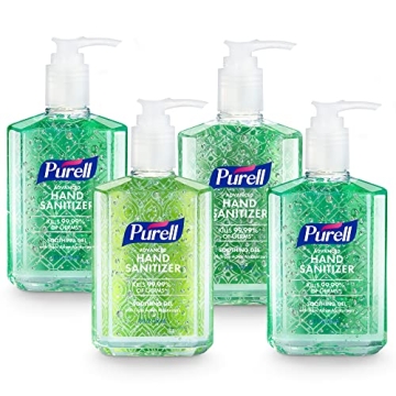 PURELL Advanced Hand Sanitizer Gel, 8 fl oz - Pack of 4