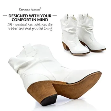Stylish Charles Albert Cowboy Boots for Women in White