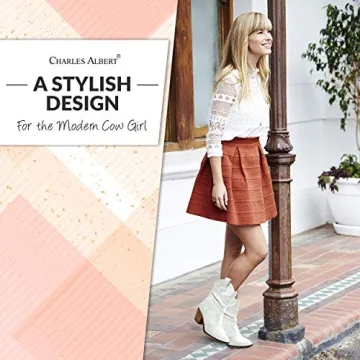 Stylish Charles Albert Cowboy Boots for Women in White