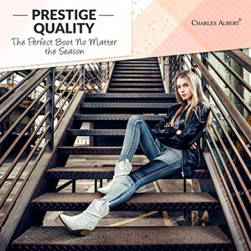 Stylish Charles Albert Cowboy Boots for Women in White