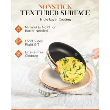 Gotham Steel Stackable Cookware Set 10 Piece Nonstick