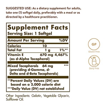 Solgar Vitamin E 670 mg - Natural Antioxidant & Skin Support