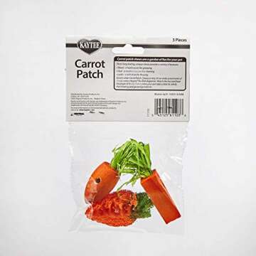 Kaytee Chew Toy Carrot Patch - Multi-Texture Chewing Fun for Small Pets