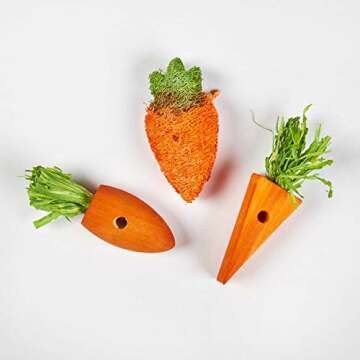 Kaytee Chew Toy Carrot Patch for Small Pets - 3 Count Chews