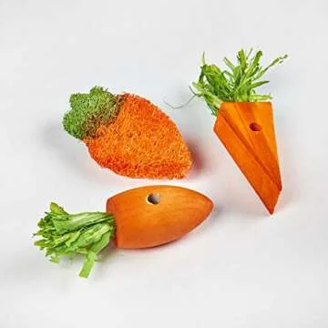 Kaytee Chew Toy Carrot Patch for Small Pets - 3 Count Chews