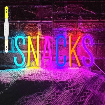 Dimmable Snacks Neon Sign for Cozy Bars and Party Decor