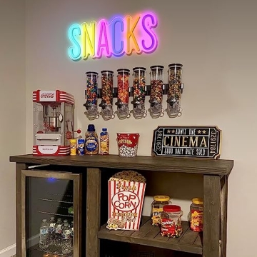 Snacks Neon Sign for Colorful Coffee Bars and Decor