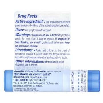 BOIRON Argentum Nitricum 30 C, 80 CT - Homeopathic Remedy for Anxiety and Stress Relief