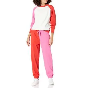 Liv Colorblock Sweatpant for Women in Rose Pink