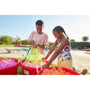 Bunch O Balloons Tropical Party (6 Pack) by ZURU, 200+ Rapid-Filling Self-Sealing Tropical Colored Water Balloons for Outdoor Family, Friends, Children Summer Fun (6 Pack)