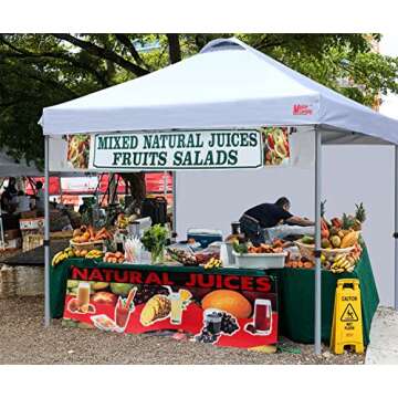 MASTERCANOPY Durable Pop-up Canopy Tent with 1 Sidewall (10'x10',White)