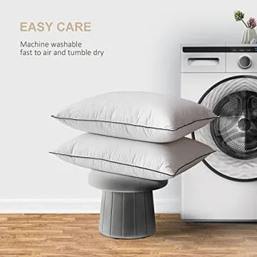 Luxury Organic Goose Down Pillows: Soft & Supportive Set of 2