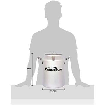 CanCooker Camping Meals Cookware | 4 Gallon Steam Cooker, Cooking Rack, Butter Garlic Salt Seasoning, & Volume 1 Cookbook