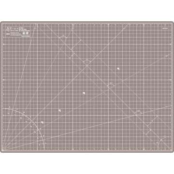 Elan Cutting Mat A2 Black & Taupe, Self Healing Cutting Mat 24 x 18 INCH, 5-Ply Craft Mat Black, Hob...