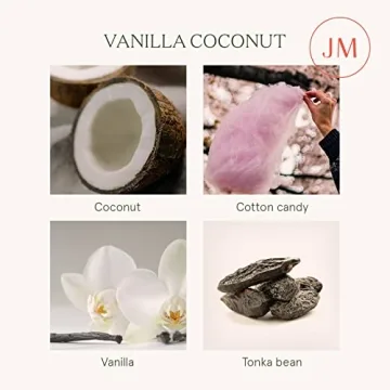 LA JOLIE MUSE Vanilla Coconut Candles for Home Gift