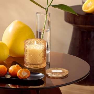 LA JOLIE MUSE Yuzu & Neroli Blossom Scented Candles, Citrus Candles for Home Scented, Natural Soy Wa...