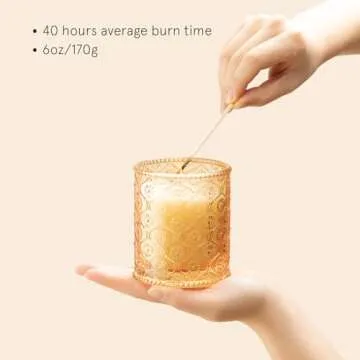 LA JOLIE MUSE Yuzu & Neroli Blossom Scented Candles, Citrus Candles for Home Scented, Natural Soy Wax Candle, Candles Gifts for Women, 6 oz 40 Hours Burn