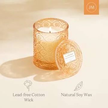 LA JOLIE MUSE Yuzu & Neroli Blossom Scented Candles, Citrus Candles for Home Scented, Natural Soy Wax Candle, Candles Gifts for Women, 6 oz 40 Hours Burn