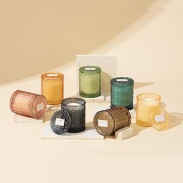 LA JOLIE MUSE Yuzu & Neroli Blossom Scented Candles, Citrus Candles for Home Scented, Natural Soy Wax Candle, Candles Gifts for Women, 6 oz 40 Hours Burn