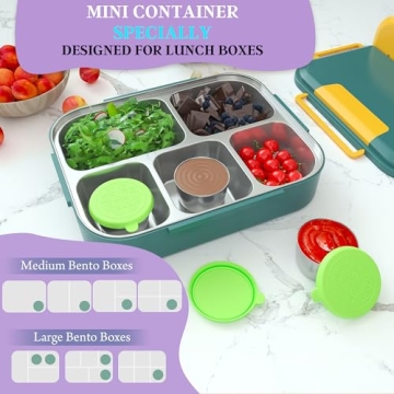 6x1.6 Oz Salad Dressing Containers With Lids, Small Leakproof Reusable Stainless Steel Salad Dressing Container To Go For Lunch Boxes,Sauce containers, Picnics,Travel Meal Prep And Kitchen Storage.