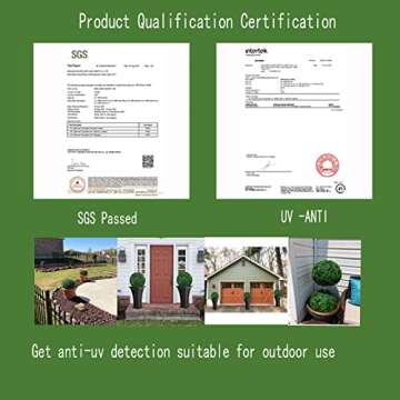 Gilaree 2 PCS 7.87" 4 Layers Artificial Boxwood Topiary Balls, Fake Bushes Boxwood Balls Outdoor Set of 2, Garden Spheres Plant for Backyard,Balcony,Garden, Wedding and Home Décor