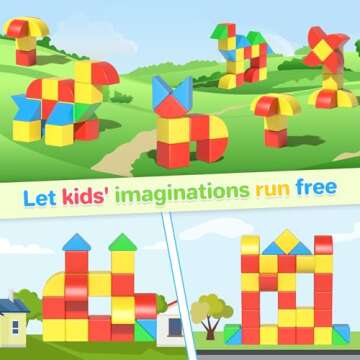 Magnetic Blocks Toddler Toys Educational Sensory Construction Magnet Building 1.34in Cubes Toy for Creative 3D STEM Learning, Montessori Gift for Ages 3+ Year Old Boys Girls Kids