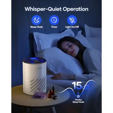 MOOKA HEPA Air Purifier for Home with Aromatherapy Option