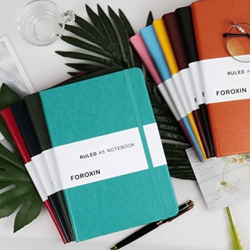 Foroxin Dark Green Leather Journal for School and Work