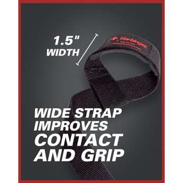 Comfortable 21.5" Padded Lifting Straps for All Lifters