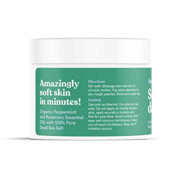 ASUTRA Dead Sea Salt Essential Oil Body Scrub Exfoliator (Purifying Peppermint), 16 oz - Ultra Hydra...