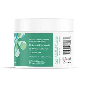 ASUTRA Dead Sea Salt Essential Oil Body Scrub Exfoliator (Purifying Peppermint), 16 oz - Ultra Hydrating, Gentle, & Moisturizing - Coconut, Peppermint, and Rosemary Oils