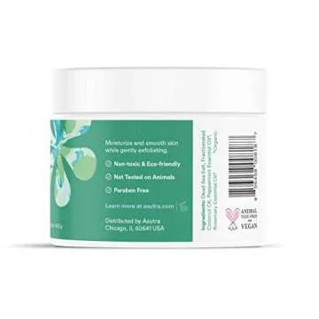 ASUTRA Dead Sea Salt Essential Oil Body Scrub Exfoliator (Purifying Peppermint), 16 oz - Ultra Hydrating, Gentle, & Moisturizing - Coconut, Peppermint, and Rosemary Oils