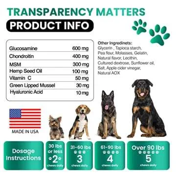 Hemp Hip and Joint Supplement for Dogs - Mobility Chews